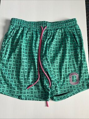 NWOT Overtime NCAWT Polyester Shorts Men’s Small Teal and Pink